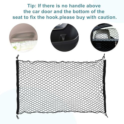 Dog Car Net Barrier, Hook Pet Divider - Black, 47.24"x27.56" - size: 47.24"x27.56"