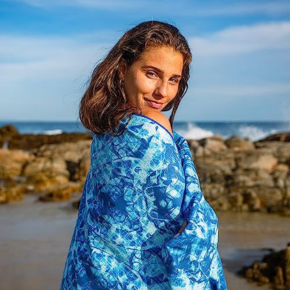 Elite Trend Microfiber Beach Towel for Adults with Bag - Extra Large 78x35 inch Lightweight Sand Free Quick Dry Towel for Travel, Swimming, Yoga, Camping (Bluewonder) - color: Bluewonder, style: Extra Large 78x35"
