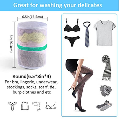 GOGOODA Mesh Laundry Bags for Delicates Durable Protective Wash Bags Travel Storage Bags for Intimates Lingerie, 4PCS (6.5 * 8in) - size: 4 Bra Bags(6.5*8in)