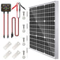 SOLPERK Solar Panel Kit 50W 12V, Waterproof Solar Battery Trickle Charger Maintainer + Smart MPPT Controller + Adjustable Mount Bracket for Boat Car RV Motorcycle(Without Mounting Bracket) - size: 50W MPPT Kit