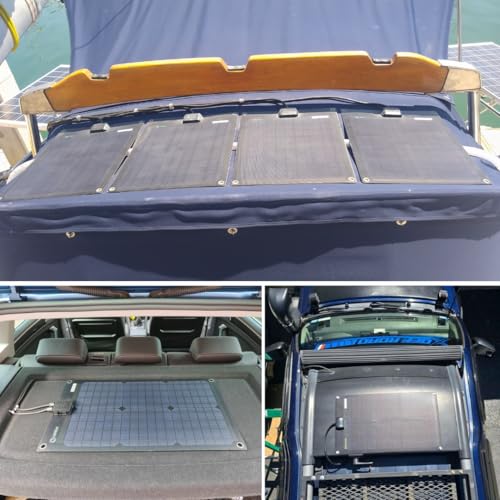 Lensunsolar 20W 12V ETFE Black Flexible Solar Panel, 18.5x13.8in, Ultrathin Ultra Lightweight, PERC Mono High Efficiency Solar Cells, for Campers, RVs, Boats,Camping, Tent - size: 20W/18.5in x 13.8in