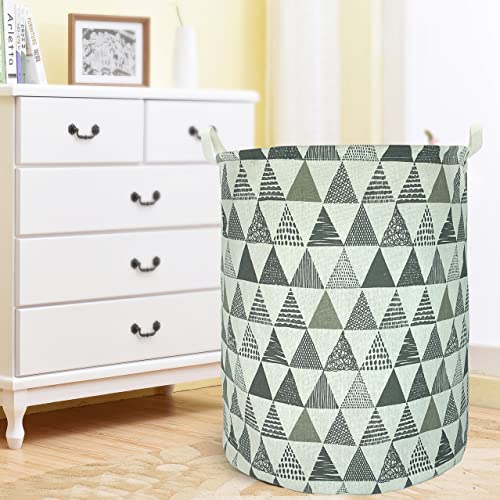Merdes 19.7’’ Waterproof Foldable Laundry Hamper, Dirty Clothes Laundry Basket, Linen Bin Storage Organizer for Toy Collection (Triangle Grey) - color: Triangle Grey