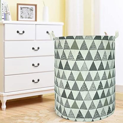 Merdes 19.7’’ Waterproof Foldable Laundry Hamper, Dirty Clothes Laundry Basket, Linen Bin Storage Organizer for Toy Collection (Triangle Grey) - color: Triangle Grey