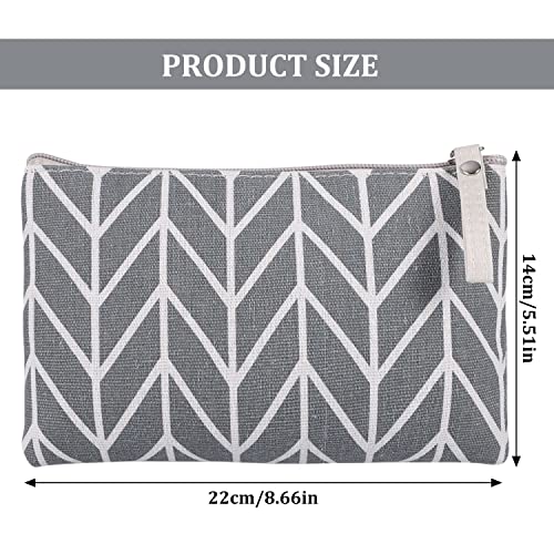 SUMAJU 4 Pcs Canvas Cosmetic Bag, Multi-Function Travel Makeup Bag Cosmetic Pouch with Zipper Travel Toiletry Bag Travel Size Toiletries Christmas Gifts Stocking Stuffers for Women - style: C
