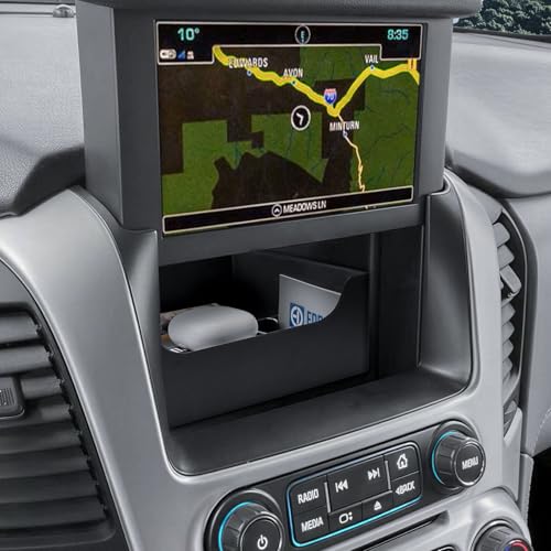 EDBETOS Console Organizer Tray for 2015-2020 GMC Yukon & Chevy Suburban/Tahoe Screen Back Storage Tray, Hidden Dashboard Storage Organizer, Motorized Screen Rear Tray for Sunglasses, Phones, Cards