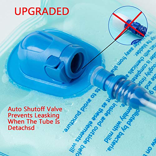HEIKLN Hydration Bladder 1.5L-2L-2.5L-3L,Leak Proof Water Reservoir, BPA Free Military Water Storage Bladder Bag Hydration Pack Replacement Easy Clean for Bicycling Hiking Camping Hunting Running - color: 3L Blue+Green
