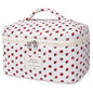 Gosect Large Makeup Bag, Cute Cosmetic Bag for Women Girls, Floral Coquette Aesthetic Toiletry Bag, Travel Make Up Organizer Bag (Strawberry) - color: 038Strawberry