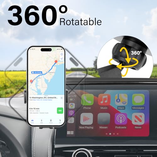 Car Phone Holder Custom for 2021-2024 Armada & 2022-2024 QX80 12.3-inch Screen Auto Interior Accessories Decoration Mobile Cell Phone Mount Bracket with Hands-Free & 360°Rotation - size: 2021-2024 Armada & 2022-2024 QX80 12.3-inch
