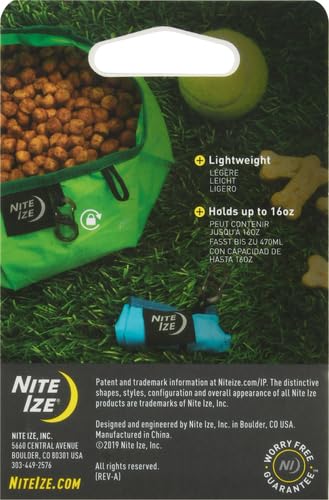 Nite IZE RadDog Collapsible Dog Bowl, Lightweight Food and Water Bowl - color: Blue
