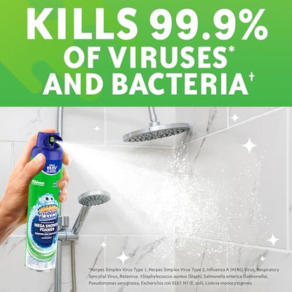 Scrubbing Bubbles Mega Bathroom and Shower Foamer Aerosol, Rainshower Scent, 20oz - size: 20 Ounce (Pack of 1)