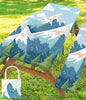 Picnic Table Cover with Bench Covers Waterproof Vinyl Elastic Rectangle Fitted Table Cloth Camping Lovers Essentials Rv Car Travel Overlanding Outdoor Roadtrip Road Trip Men Women Camper Gifts 8 Foot - color: Blue mountains, size: 96in