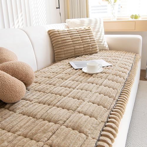 ZQFFB Pet Couch Cover Dogs Washable Non-Slip Couch Protector Pet Friendly Dog Mat for Couches and Sofas - color: Coffee, size: 27.6X59.06