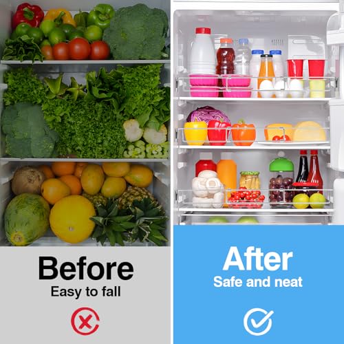 RV Refrigerator Bars 4 Pcs 12.4"-22.52" Adjustable Stainless Steel RV Fridge Tension Rods RV Shower Corner Storage Bar Rv Accessories for Camper Refrigerator,Kitchen,Cabinet,Bathroom
