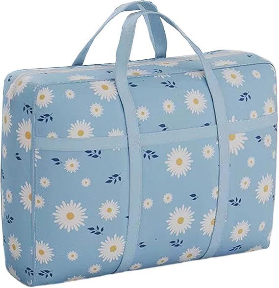 1 PCS Waterproof Space Saving Organizer,Durable nonwovens Fabric Moving Tote for Comforter Quilt and Bedspread - color: blue