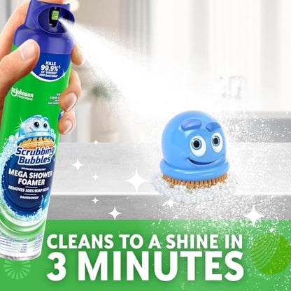 Scrubbing Bubbles Mega Bathroom and Shower Foamer Aerosol, Rainshower Scent, 20oz - size: 20 Ounce (Pack of 1)