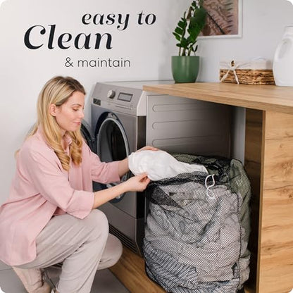 Handy Laundry Mesh XL Laundry Bag - Durable, Machine Washable with Secure Drawstring Closure - Perfect for College Dorms, Laundromats, Apartments (Black, Large 24" x 36") - color: Black
