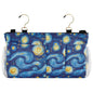 Bedside Caddy Hanging Storage Bag Van Gogh Style Starry Night Bedside Organizer Caddy for Bunk, Dorm Room, Hospital Beds - Place Magazines / Remotes / Keys
