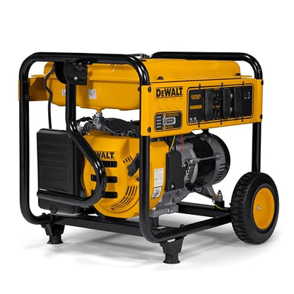 DeWalt 8,750 Starting Watt Portable Gas Generator, 389cc Engine, Idle Control Technology, CO Protect Safety, GFCI Outlets, Never-Flat Wheels Emergency Home Backup Jobsite Power, 49 State - style: 8,750 Starting Watts