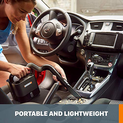 WORX WX030L 20V Power Share Cordless Cube Vac Compact Vacuum, Black - style: with battery and charger