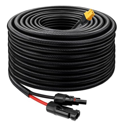 MOOKEERF Solar to XT60 Cable 10AWG 30FT Solar Connector to XT60 Adapter Cable for Solar Panel to Battery RV Portable Power Station Solar Generator - 30 Foot - size: 30FT