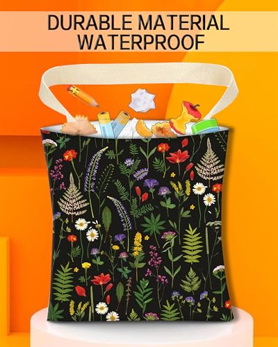 Car Trash Can, Durable Hanging Car Trash Garbage Bag, Cute Automotive Garbage Cans Organizer, Cute Boho Black Flowers - color: Cute Boho Black Flowers