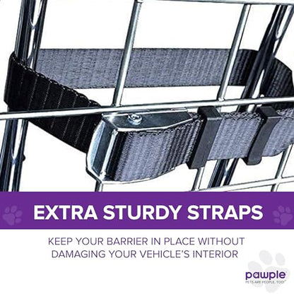 Pawple Dog Car Barrier Compatible with Tesla® Model Y® Adjustable Large Pet Divider, Heavy-Duty Wire Mesh Fence, Universal Fit