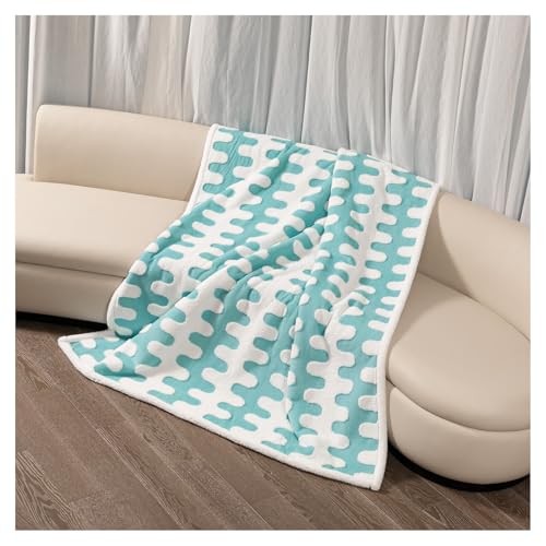 Waterproof Pet Blanket,Dog Bed Covers Couch Sofa Stylish Jacquard Pets Throw Blankets for Puppy Cats Washable Reversible Furniture Protection Covers (Blue Wave,M) - color: Blue Wave, size: M-100*145cm(40*57in)