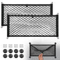 BUMBEE 2 Pcs Universal Elastic Mesh Netting Mesh Cargo Net, Envelope Netting, Elastic Pocket Pouch Bungee Organizer for Car Seat Back RV Wall Trunk, Hooks & Screws Included (23.6'' x 9.8'') - size: 23.6'' x 9.8''