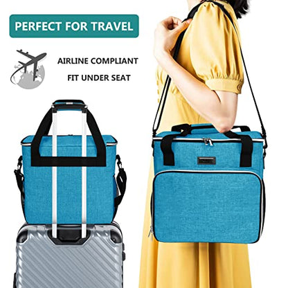 BAGLHER Dog Travel Bag, Pet Travel Bag (ALL Pet Travel Supplies), With 2 Pet Food Containers and 2 Collapsible Silicone Bowls; Essential Kits for Pet Travel Sky Blue - color: Sky Blue, size: Medium