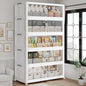 600QT Extra Large Stackable Storage Bins with Lid & Wheels & Doors, 150Gal Foldable Collapsible Closet Organizers, Plastic Cabinet Box Container Drawer for Home Kitchen Bedroom, 5Pack White - style: 5Pack