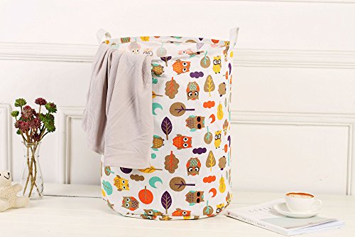 Merdes 19.7’’ Waterproof Foldable Laundry Hamper, Dirty Clothes Laundry Basket, Linen Bin Storage Organizer for Toy Collection (Owl) - color: Owl