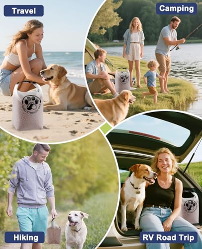 25 Cups Pet Food Storage Bag for Travel - Transparent Leak-Proof Dog Food Container with Roll-Top Closure, Keeps Kibble Fresh for Camping Trip, Dog Boarding, Weekend Getaways - size: 25 Cups