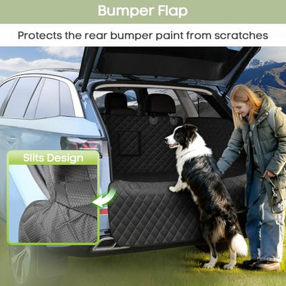 SUV Cargo Liner for Dogs, Waterproof Pet Cargo Cover with Bumper Flap Protector, Scrachproof Non-Slip 600D Oxford Fabric, Machine Washable - size: Cargo Liner