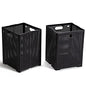 Eslite 42L Collapsible Plastic Laundry Baskets,Foldable Laundry Hamper,Pack of 2 (Black) - color: Black