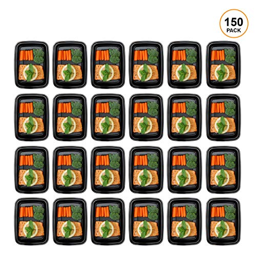 Freshware Meal Prep Containers 1 Compartment Food Storage Containers with Lids, Bento Box, BPA Free, Stackable, (16 oz), 150 count (Pack of 1) - size: 16OZ-150PK