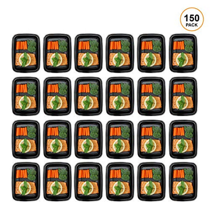 Freshware Meal Prep Containers 1 Compartment Food Storage Containers with Lids, Bento Box, BPA Free, Stackable, (16 oz), 150 count (Pack of 1) - size: 16OZ-150PK