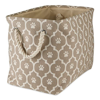 Bone Dry 6192 Pet Storage Collection Lattice Paw Print, Large Rectangle, Stone - color: Stone, size: Large Rectangle