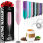 Zulay Kitchen Powerful Milk Frother Wand - Handheld Stainless Steel - Battery Operated Drink Mixer for Coffee, Lattes, Cappuccino, Matcha - Froth Mate Frother Gift - Elegant Pink - color: Elegant Pink, size: Classic Froth Mate