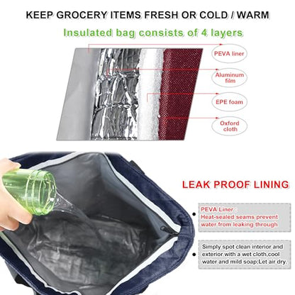 BeeGreen Insulated Cooler Bag Leakproof Freezer Shopping Tote for Groceries Heavy Duty Thermal Food Delivery Bag - color: Moss, style: Sling Cooler