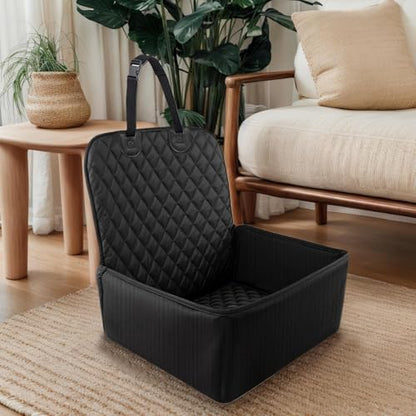 Pet Safety Car Seat Cushion, Adjustable Barrier Design, 50x41x24cm, Dog Cat Seat Protector Cushion Carrier Cover, Stable and Secure, for Car Trips SUV Travel Backseat Use