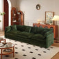 SoarFlash Chenille Sectional Sofa, Comfy Modular Loveseat Sofa, Modern 3-Seat Couch Deep Seat Sofa Set for Living Room,Green - color: Green, size: 3 Seat
