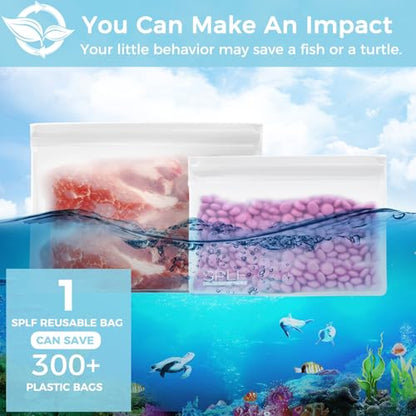 SPLF 4 Pack Leakproof Clear Toiletry bags, TSA Approved Quart Size Zipper Bags, BPA Free Travel Makeup Cosmetic Bags for Women Men, Carry on Airport Airline Compliant Bags - size: 2 Large 2 Medium