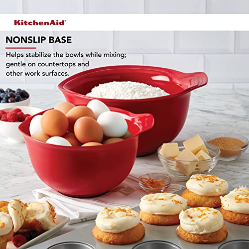 KitchenAid Universal Mixing Bowls, Set Of 3, Empire Red - color: Red, size: Set of 3