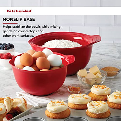 KitchenAid Universal Mixing Bowls, Set Of 3, Empire Red - color: Red, size: Set of 3
