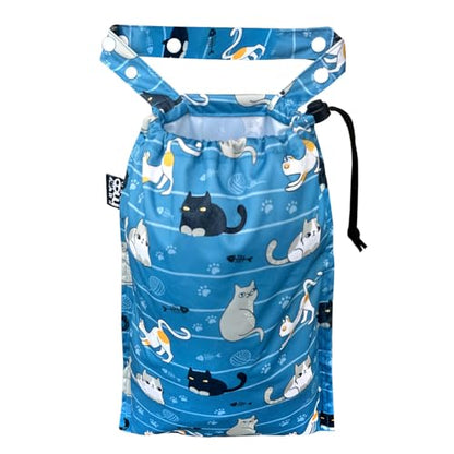 Cute Hanging Car Trash Garbage Bag 100% Leakproof Waterproof Multipurpose for Car Back Front Seat Console with Hanging Strap (Cats Play) - color: Cats Play