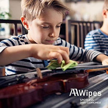 AAwipes Piano Cleaning Cloths Microfiber (3-Pack 12"x12") Plush Polishing Cloths for Musical Instruments Premium Cleaning Cloths for Guitar Violin Clarinet Trumpet Sax Universal (HCIS-1212-G-3) - color: Green 3PCS