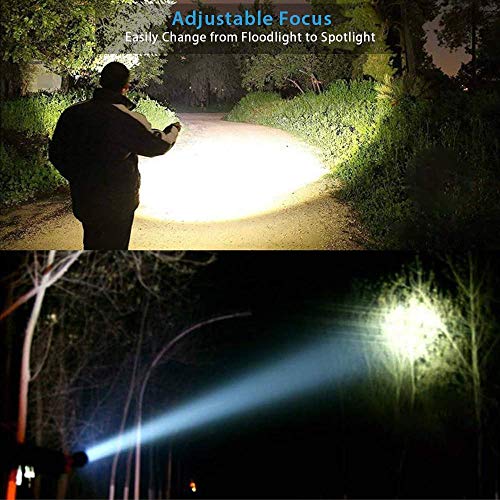 Hoxida Magnetic Flashlight USB Rechargeable, Super Bright LED Tactical Flashlight with Cob Sidelight, Waterproof, Zoomable Best Small LED Flashlight for Camping, Emergency Flashlights - color: 4pcs