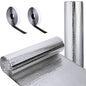 Frienda Rv Window Reflective Insulation Roll 47.2inch*25ft Double Aluminum Foil Heat Bubble Thermal Window Shade Door Cover Blackout for Garage Roof Travel Camper Skylight Shield - size: 47.2inch*25ft