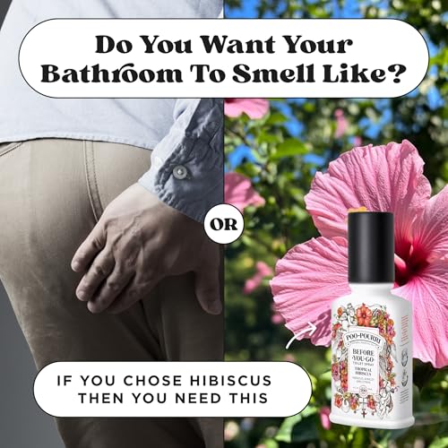 Poo-Pourri Before-You-Go Toilet Spray, Tropical Hibiscus, 4 Fl Oz - Hibiscus, Apricot and Citrus - size: 4 Fl Oz (Pack of 1)
