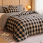100% Cotton Comforter Set Full Size – Reversible Yarn-Dyed Checkered Design, Soft Washed Cotton on Both Sides, Lightweight All-Season Bedding, Machine Washable(Black Red Plaid, 80”x90”) - color: Black Red, size: Full(80"x90")